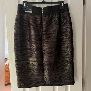 NWT Alfani Gold Foil Lined Pencil Skirt